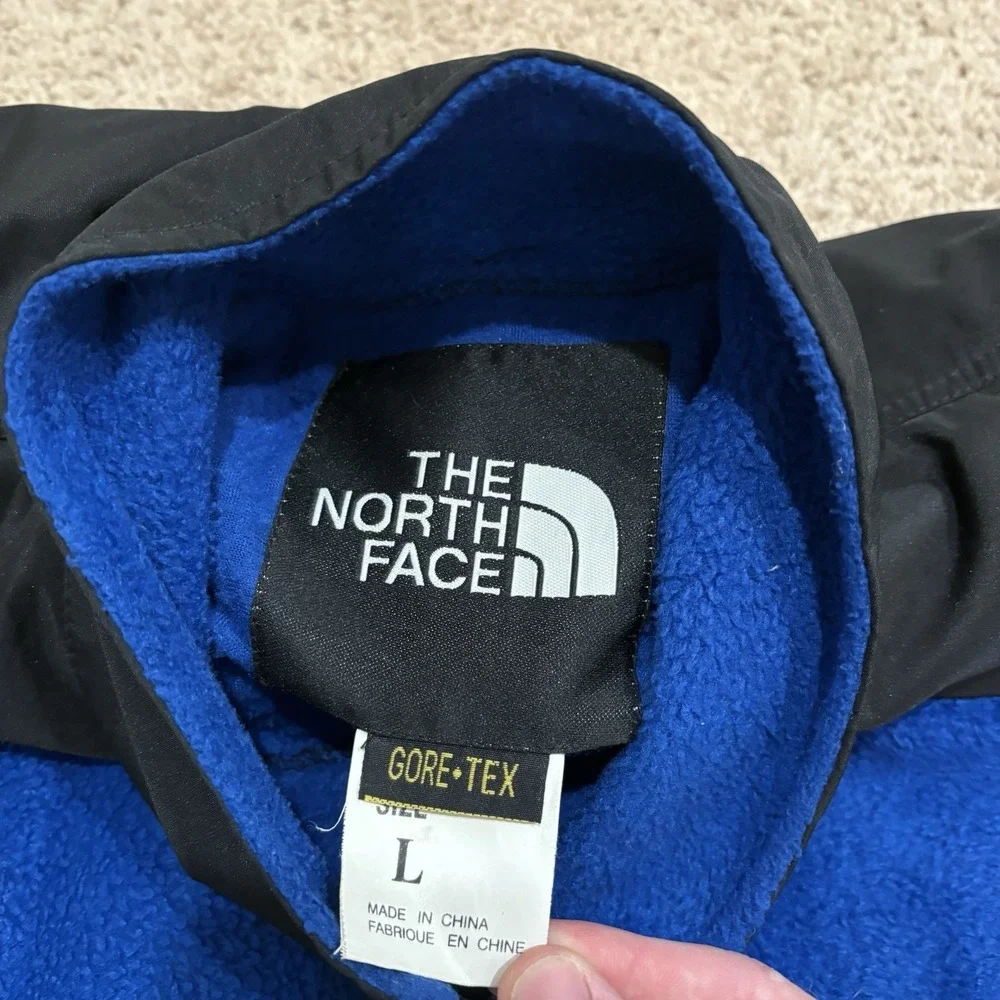 Vintage The North Face GoreTex Mountain Jacket Mens Large Blue Fleece Lined 2in1